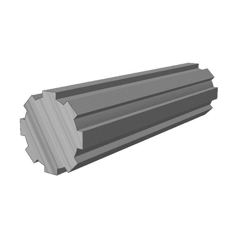 Branded SPS48X42X8/1 Metric Steel Splined Shaft with 8 Splines 42x48x1000mm - Allow 2-3 Days