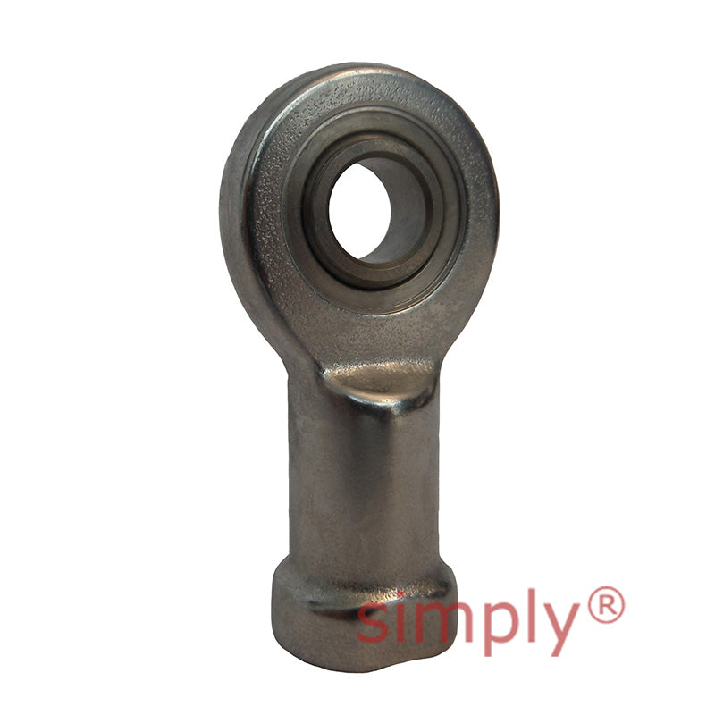 Fluro EIL35DNIRO Left Hand Stainless Steel / PTFE Lined Maintenance Free Female Plain Rod End M36x3 Thread