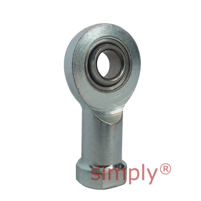 Fluro EIL16D Left Hand Zinc Plated Steel Maintenance Free Female Plain Rod End M16 Thread