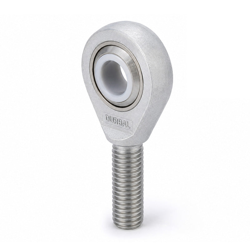 Durbal EMA10-60-502 Maintenance Free Left Hand Metric Aluminium / PTFE Lined Male Rod End M10 Thread