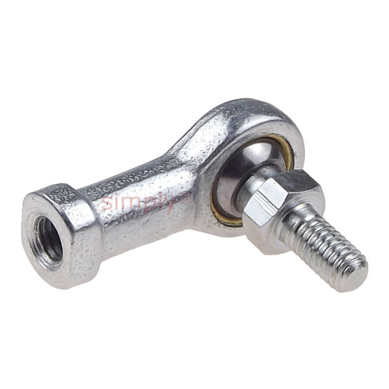 Dunlop FBL-M12S Left Hand Metric Steel / Bronze Lined Maintenance Required Studded Female Rod End M12x1.75 Thread