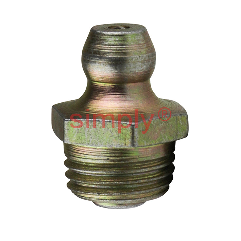 8mm Drive Fit Plain Thread Hardened Mild Steel Zinc Plated Straight Hydraulic Grease Nipples - Pack of 500