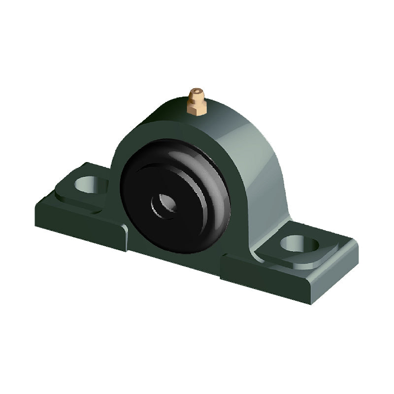 NTN M-SM-UCP211-202D1 Imperial Cast Iron Two Bolt Pillow / Plummer Block Housing with 2-1/8 inch Bore Insert with Steel Plate Cover - Closed Version - Allow 2-3 Days