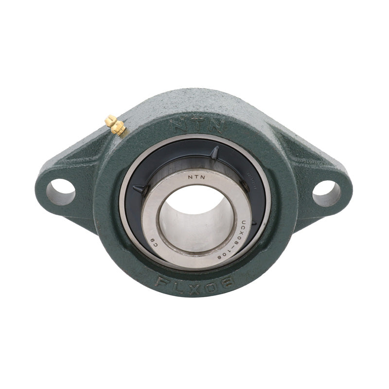 NTN M-UCFL217D1 Metric Two Bolt Oval Cast Iron Flange Housing with 85mm Bore Insert - Allow 2-3 Days