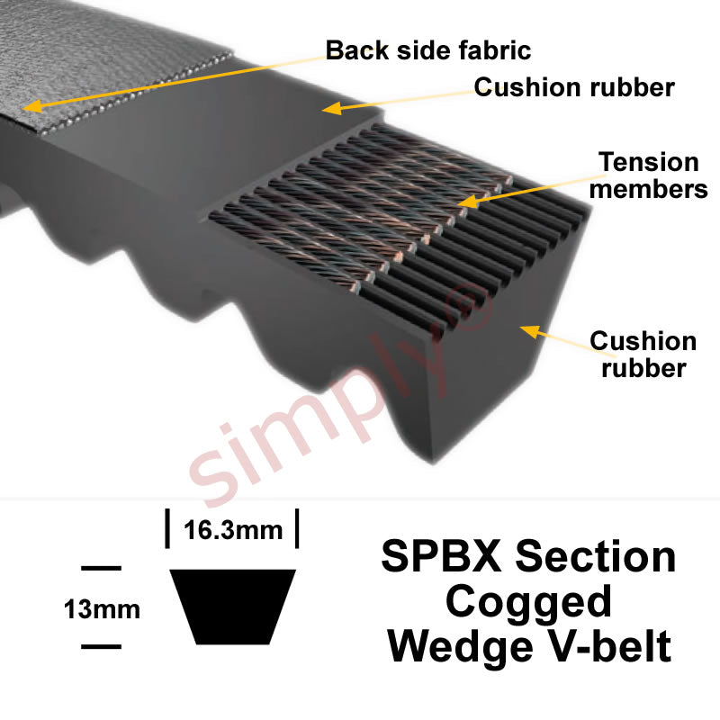 Optibelt XPB1350XEP XPB-Section Cogged XE-Power V-Belt - Allow 1-2 Days - Contact Us For Faster Delivery
