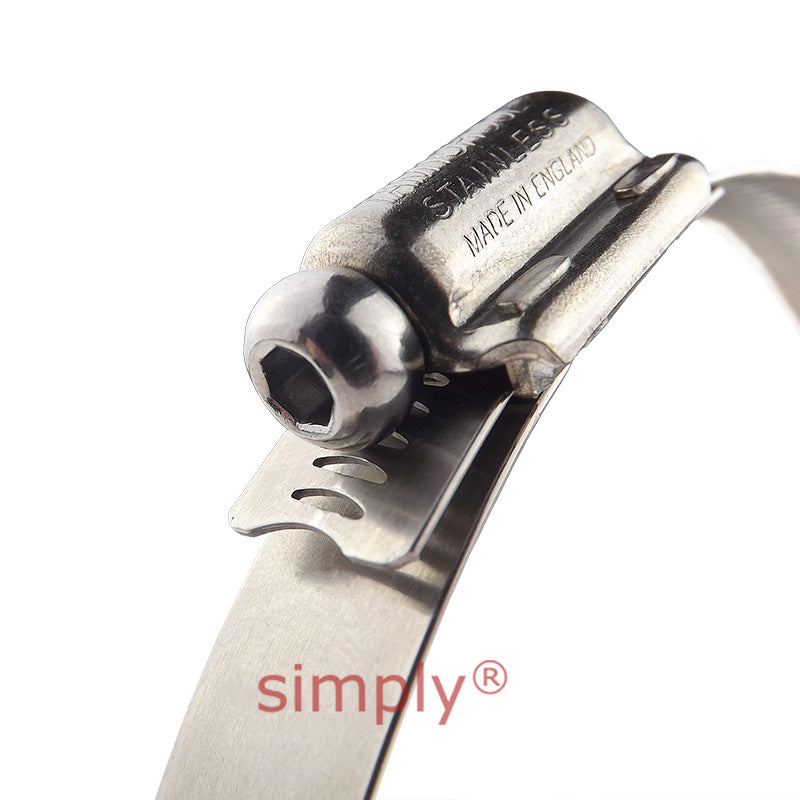JCS TTK190 Stainless Steel Tamper Proof Hose Clip Adjustment Range 130-190mm Band Width 16mm