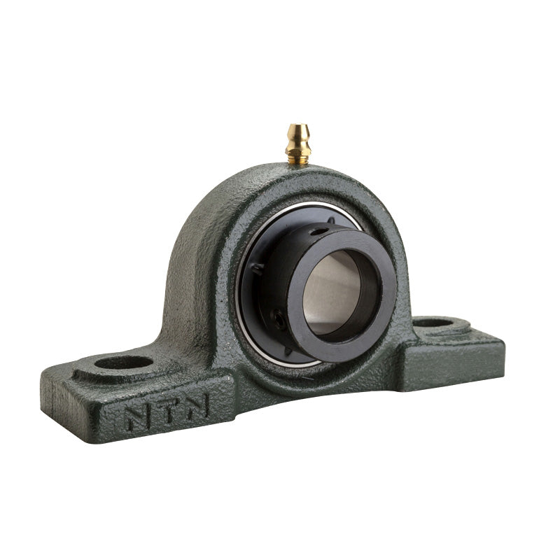 NTN UELP214-210D1W3 Imperial Cast Iron Two Bolt Pillow / Plummer Block Housing with 2-5/8 inch Eccentric Collar Insert - Allow 2-3 Days