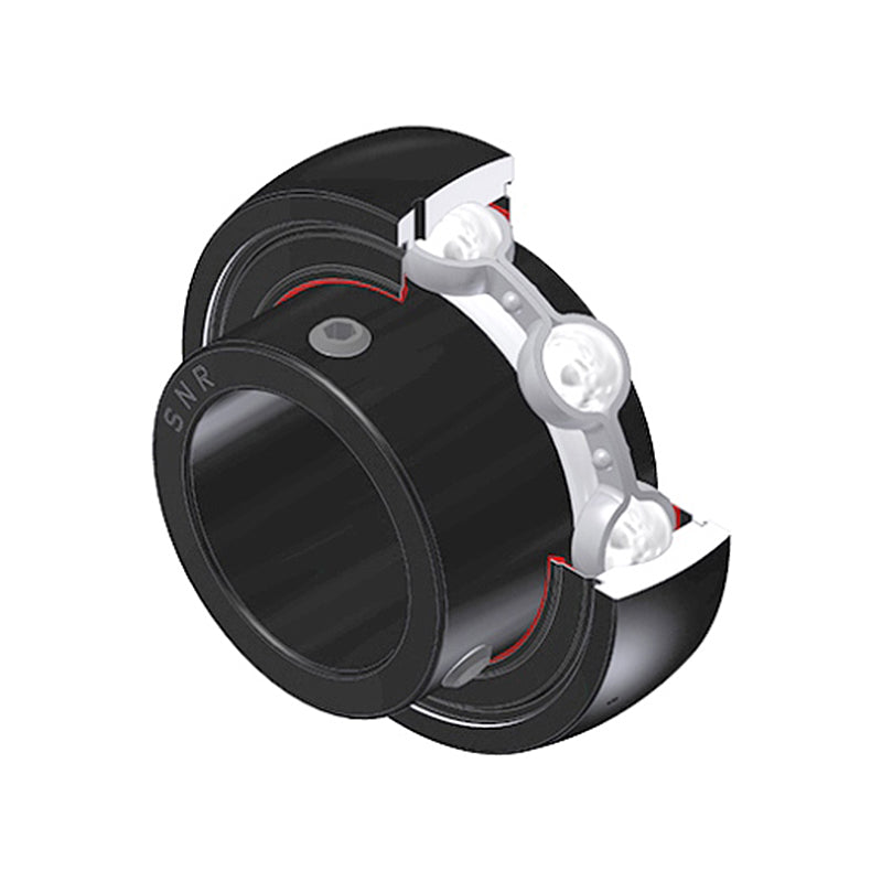 SNR US209-27G2T20 Imperial Flatback Spherical Outer High Temp Bearing Insert 1-11/16 inch Bore 85mm Outside Diameter with Grub Screws - Allow 2-3 Days