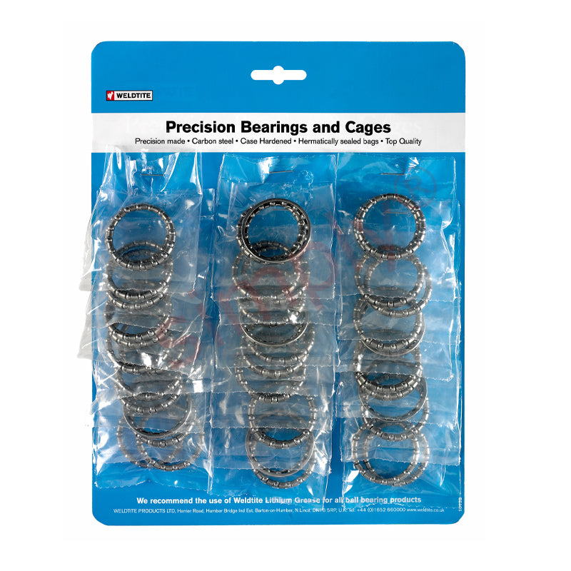 1/4 inch Rear Hub Case Hardened Ball Bearings in Cage Retainers (20 pairs)