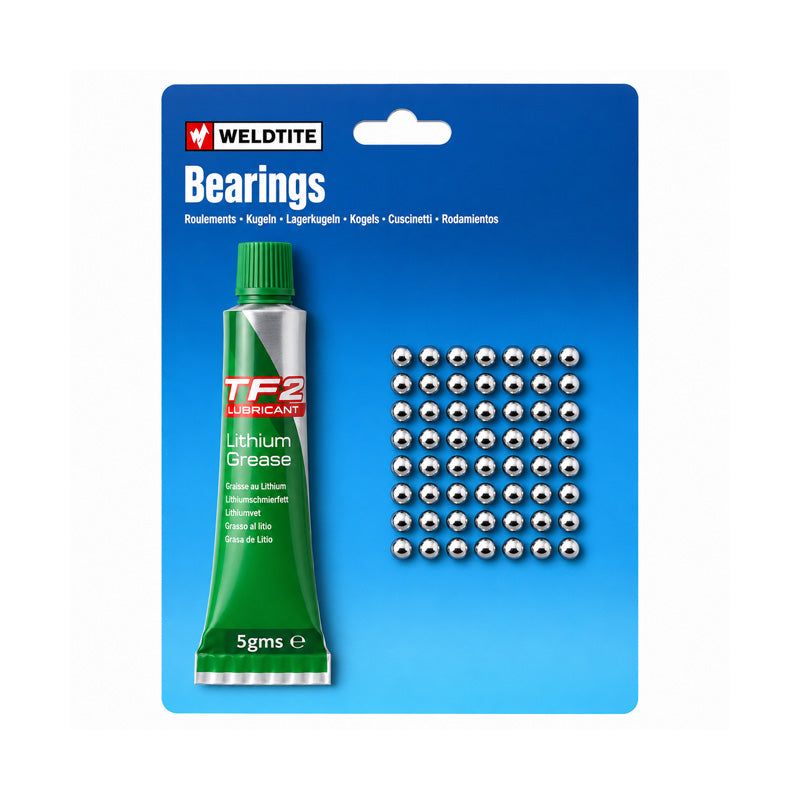 Approximately 72 x 1/8 inch Case Hardened Ball Bearings and TF2 Lithium Grease