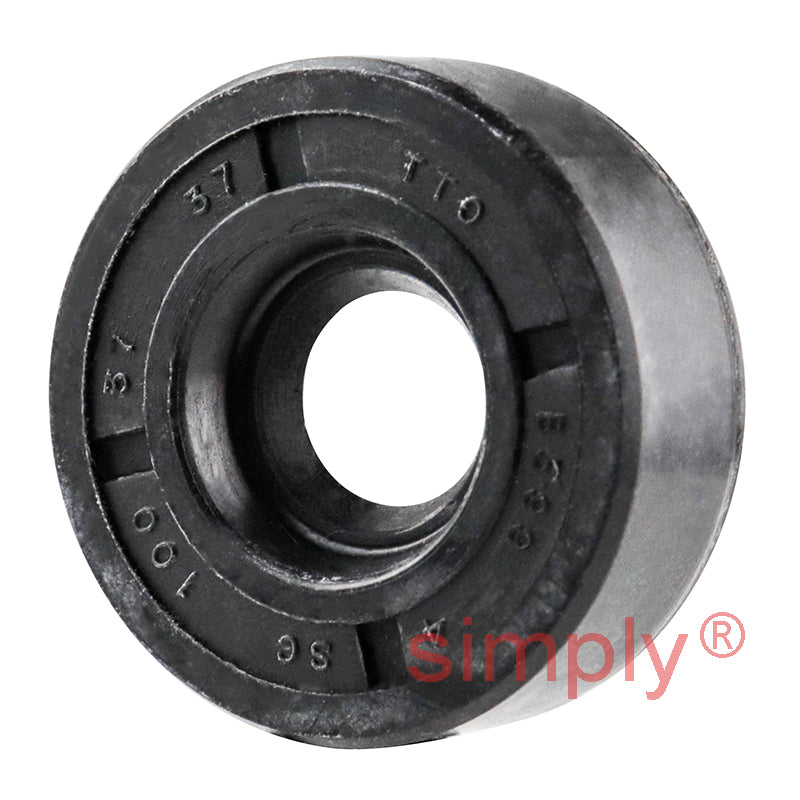 0.37x1x0.37 inch Nitrile Rubber Single Lip Rotary Shaft Oil Seal with Garter Spring R21 / SC