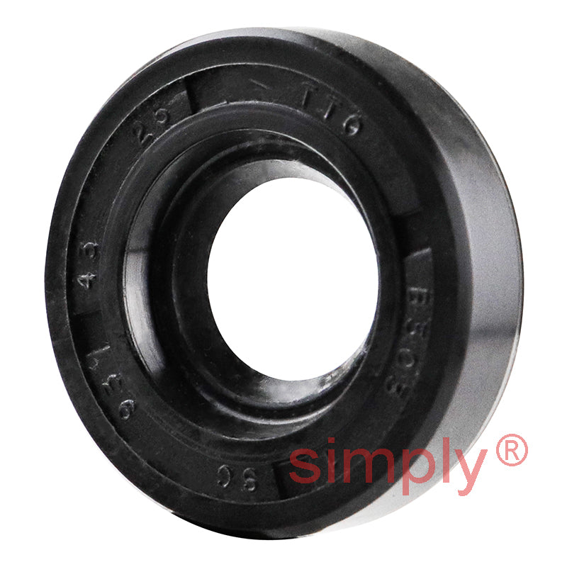 0.43x0.93x0.25 inch Nitrile Rubber Single Lip Rotary Shaft Oil Seal with Garter Spring R21 / SC