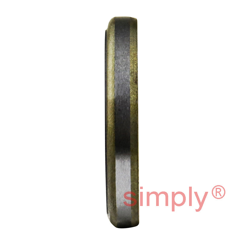 0.62x0.87x0.12 inch Metal Cased Nitrile Rubber Rotary Shaft Oil Seal Springless Design VB Style