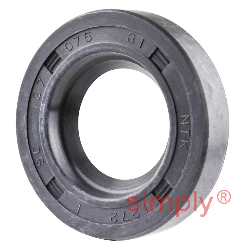0.75x1.37x0.31 inch Nitrile Rubber Single Lip Rotary Shaft Oil Seal with Garter Spring R21 / SC