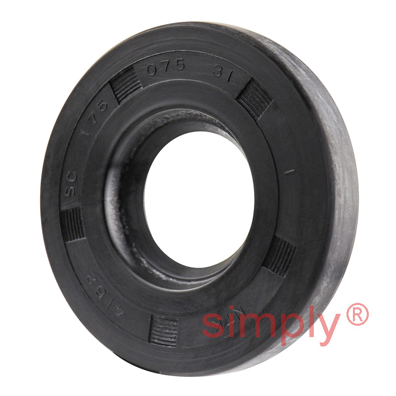 0.75x1.75x0.31 inch Nitrile Rubber Single Lip Rotary Shaft Oil Seal with Garter Spring R21 / SC