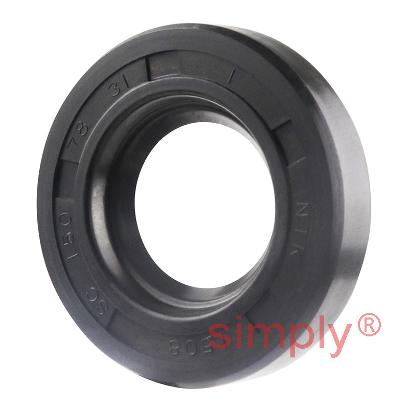 0.78x1.5x0.31 inch Nitrile Rubber Single Lip Rotary Shaft Oil Seal with Garter Spring R21 / SC