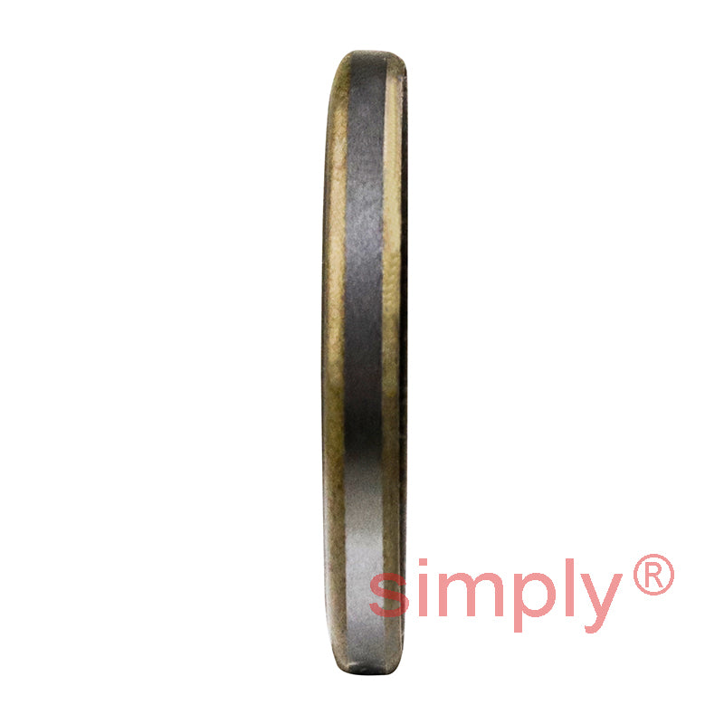 0.87x1.12x0.12 inch Metal Cased Nitrile Rubber Rotary Shaft Oil Seal Springless Design VB Style