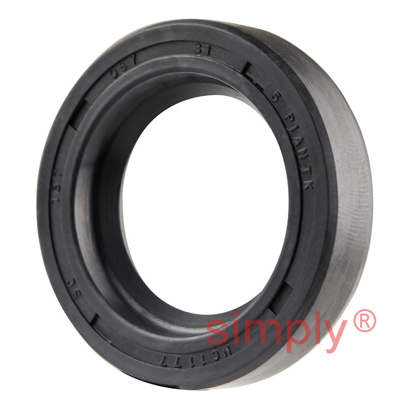 0.87x1.37x0.31 inch Nitrile Rubber Single Lip Rotary Shaft Oil Seal with Garter Spring R21 / SC