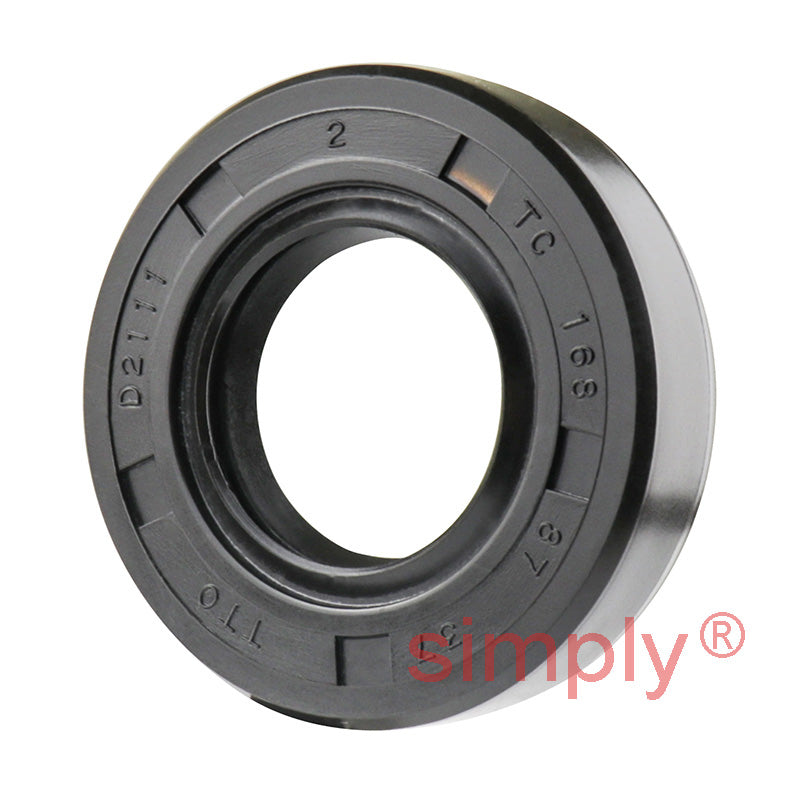 0.87x1.68x0.37 inch Nitrile Rubber Double Lip Rotary Shaft Oil Seal with Garter Spring R23 / TC Style
