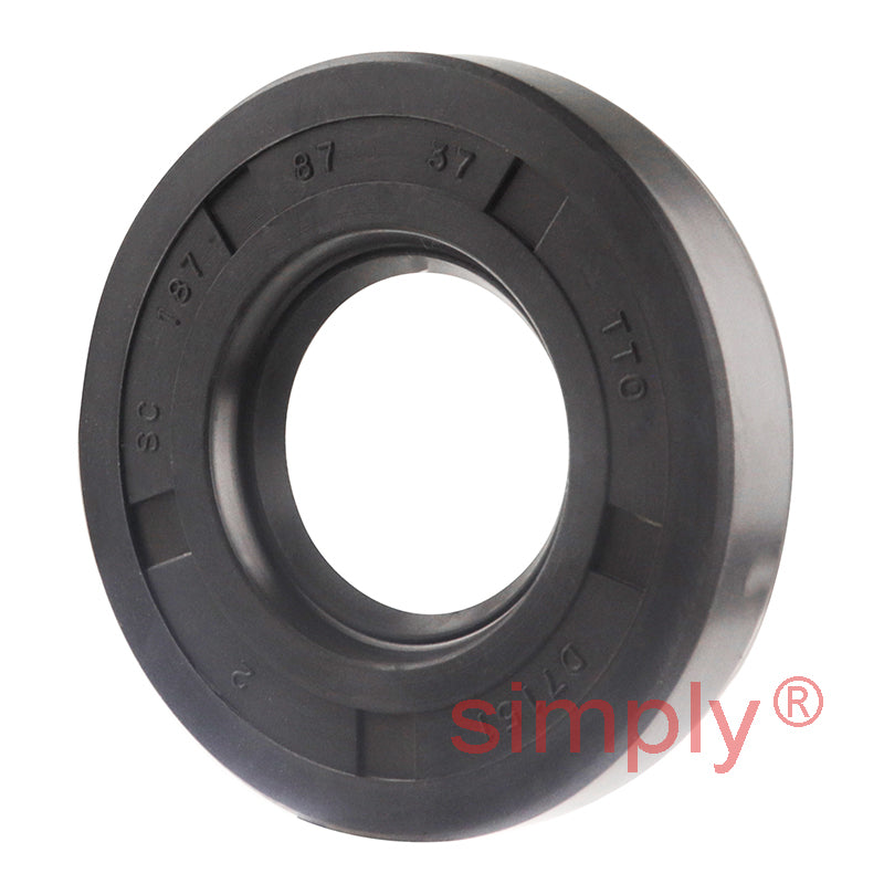 0.87x1.87x0.37 inch Nitrile Rubber Single Lip Rotary Shaft Oil Seal with Garter Spring R21 / SC