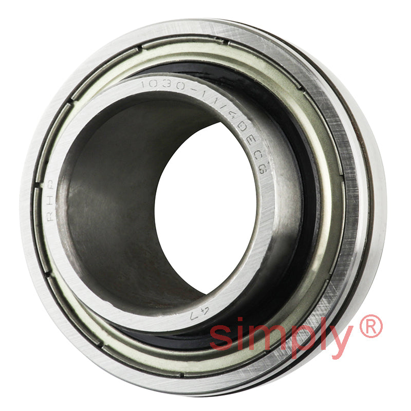 RHP 1030-1-1/4DECG Spherical Outer Full Width Bearing Insert 1-1/4 inch Bore 62mm Outside Diameter