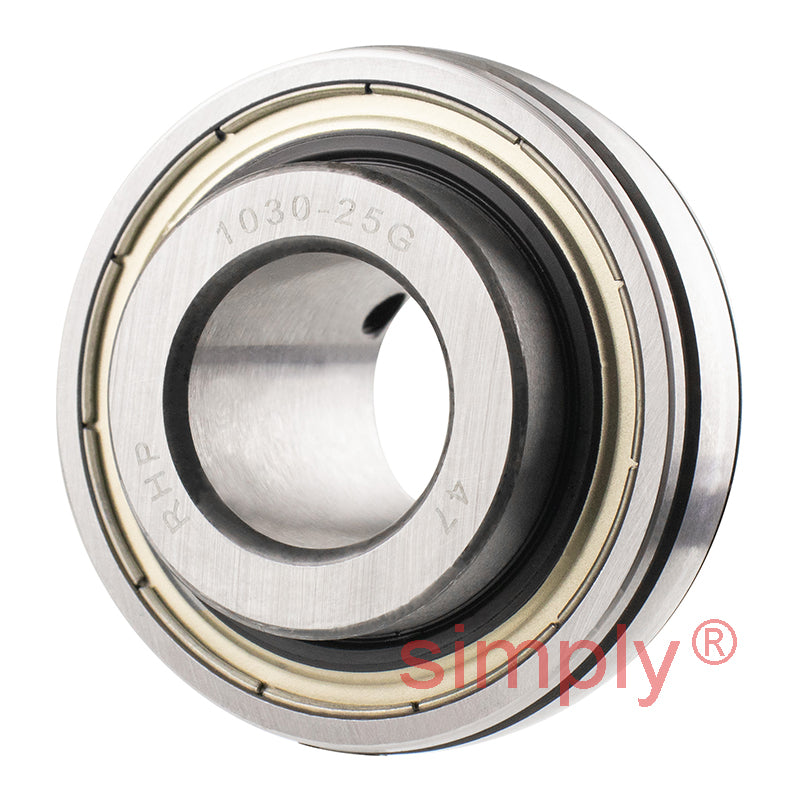 RHP 1030-25G Spherical Outer Full Width Bearing Insert 25mm Bore 62mm Outside Diameter