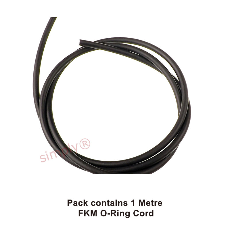 5mm Section FKM 75 Shore O-Ring Cord - Per Metre