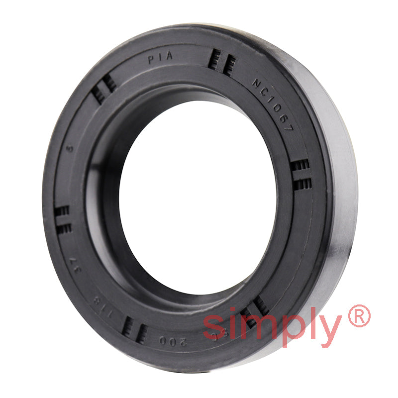 1.18x2x0.37 inch Nitrile Rubber Single Lip Rotary Shaft Oil Seal with Garter Spring R21 / SC Style