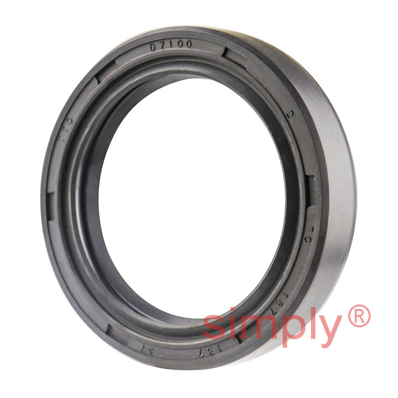 1.37x1.87x0.37 inch Nitrile Rubber Double Lip Rotary Shaft Oil Seal with Garter Spring R23 / TC Style