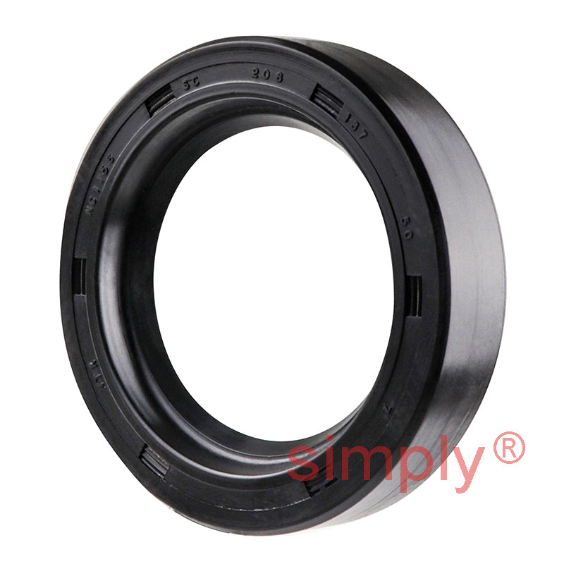 1.37x2.06x0.5 inch Nitrile Rubber Single Lip Rotary Shaft Oil Seal with Garter Spring R21 / SC Style