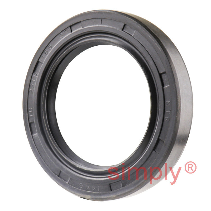 1.56x2.31x0.37 inch Nitrile Rubber Double Lip Rotary Shaft Oil Seal with Garter Spring R23 / TC Style