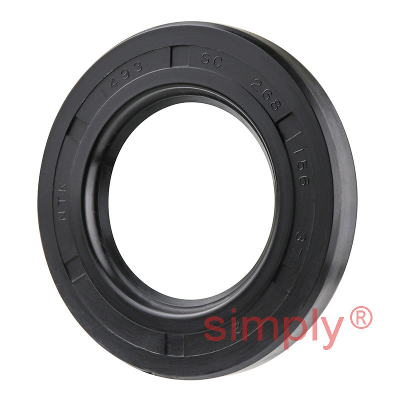 1.56x2.68x0.37 inch Nitrile Rubber Single Lip Rotary Shaft Oil Seal with Garter Spring R21 / SC