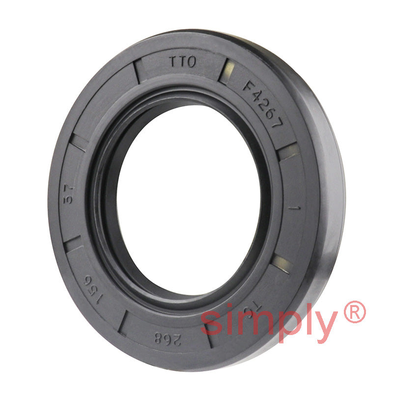 1.56x2.68x0.37 inch Nitrile Rubber Double Lip Rotary Shaft Oil Seal with Garter Spring R23 / TC Style
