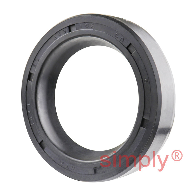1.62x2.43x0.5 inch Nitrile Rubber Single Lip Rotary Shaft Oil Seal with Garter Spring R21 / SC Style