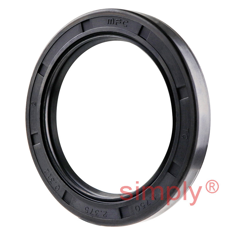 1.75x2.37x0.31 inch Nitrile Rubber Double Lip Rotary Shaft Oil Seal with Garter Spring R23 / TC Style