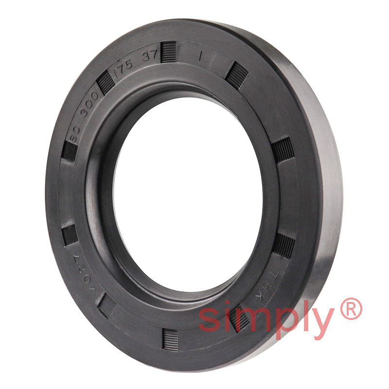 1.75x3x0.37 inch Nitrile Rubber Single Lip Rotary Shaft Oil Seal with Garter Spring R21 / SC
