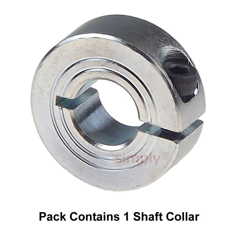 CASB30Z Zinc Plated En8 Steel Single Split Shaft Collar 30x54x15mm with Clamp Bolt