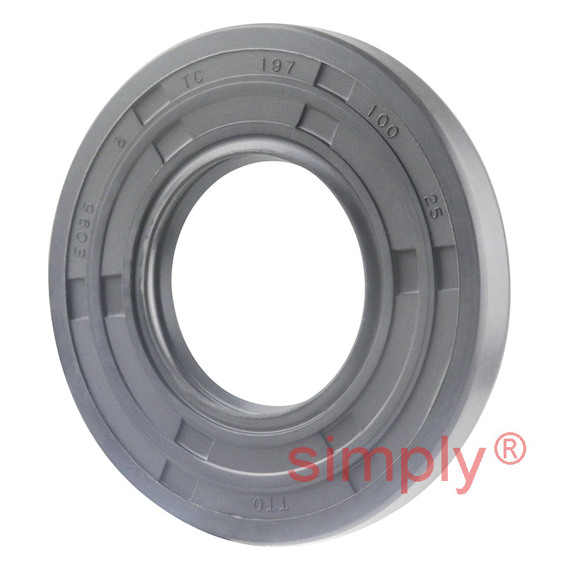 1x1.97x0.25 inch Nitrile Rubber Double Lip Rotary Shaft Oil Seal with Garter Spring R23 / TC Style