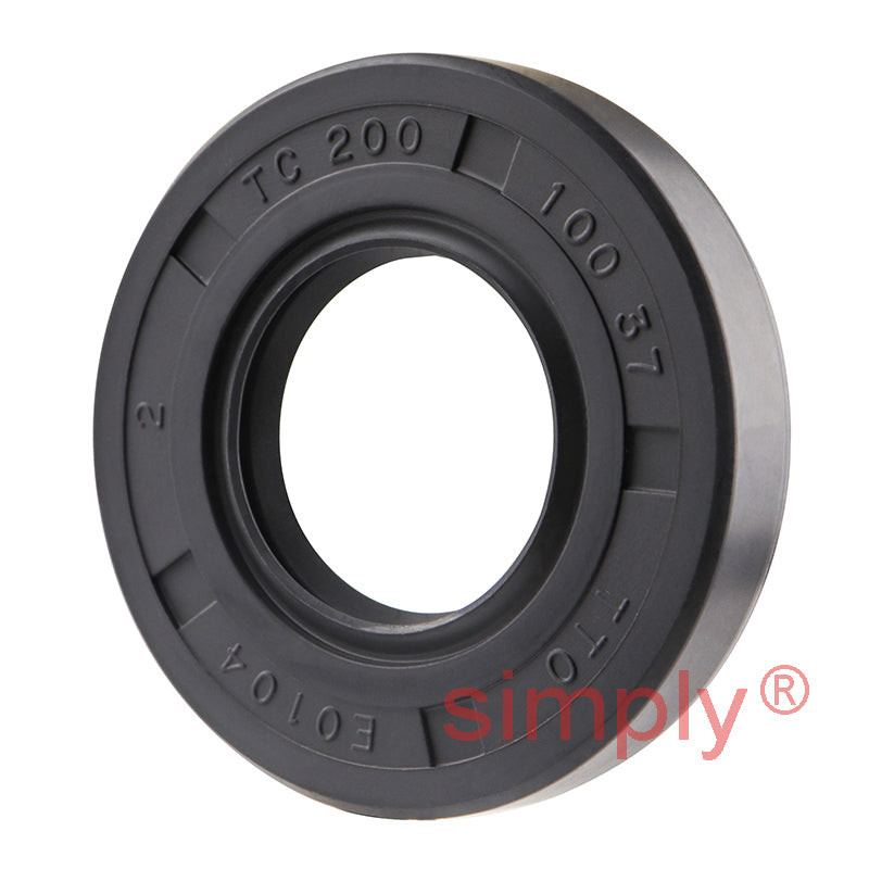 1x2x0.37 inch Nitrile Rubber Double Lip Rotary Shaft Oil Seal with Garter Spring R23 / TC Style