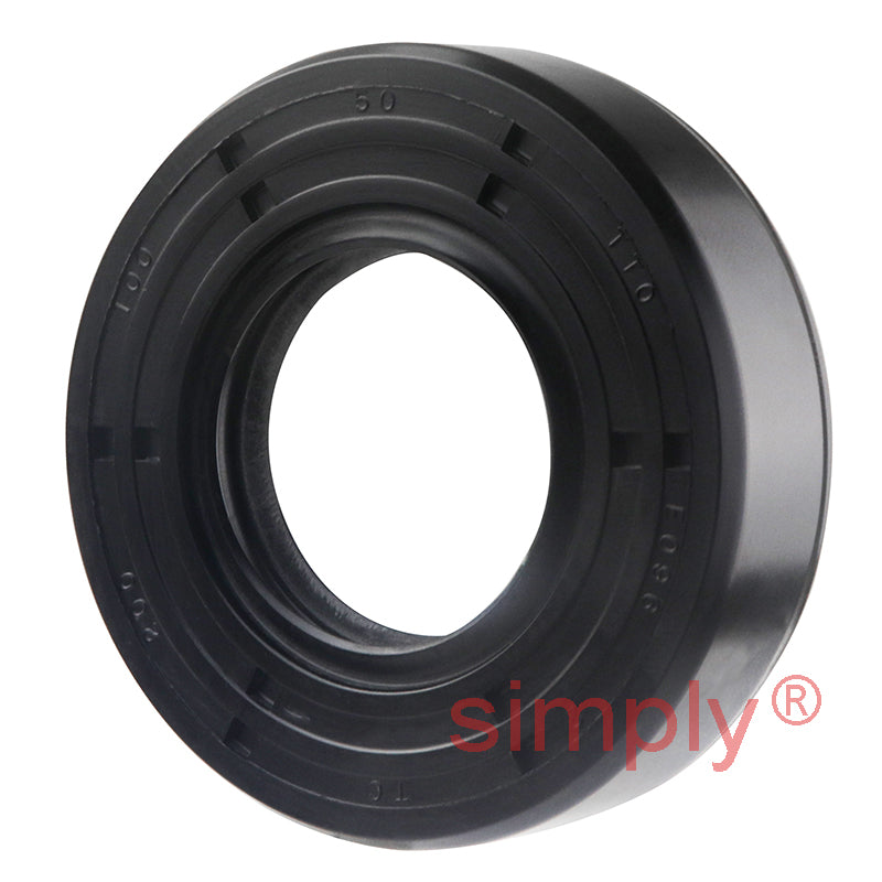 1x2x0.5 inch Nitrile Rubber Double Lip Rotary Shaft Oil Seal with Garter Spring R23 / TC Style