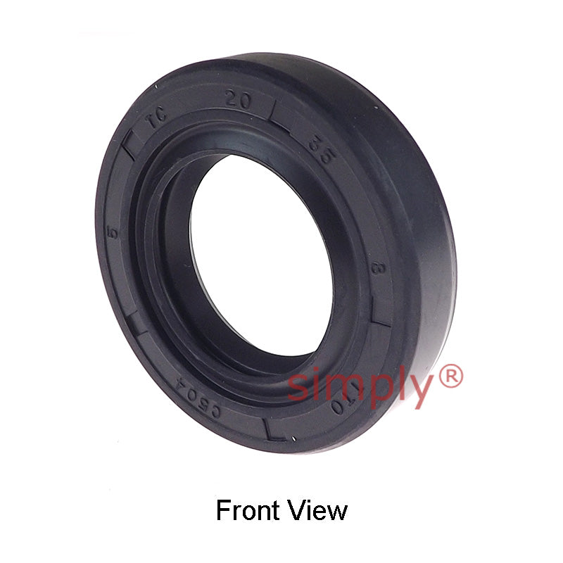 20x35x8mm Nitrile Rubber Double Lip Rotary Shaft Oil Seal with Garter Spring TC / R23