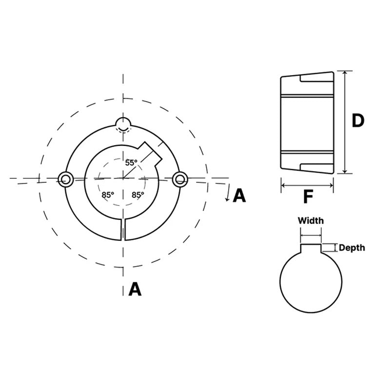 2525-1-3/4 Tapered Locking Bush with 1-3/4 inch Bore