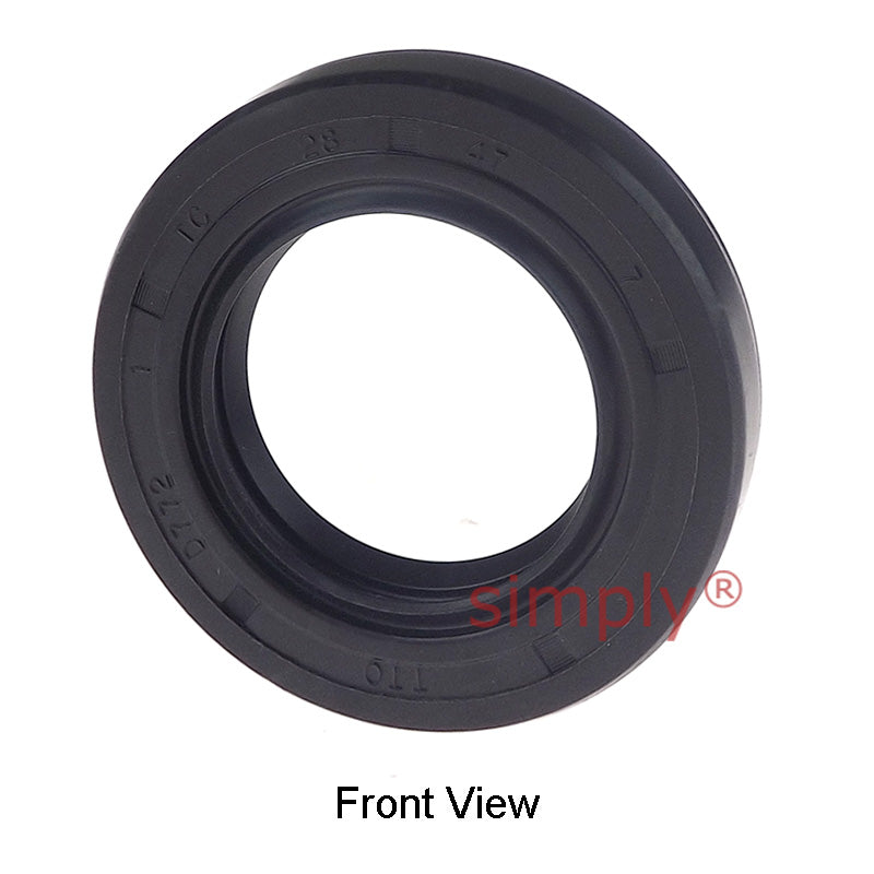 28x47x7mm Nitrile Rubber Double Lip Rotary Shaft Oil Seal with Garter Spring TC / R23