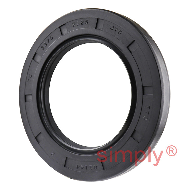 2.12x3.37x0.37 inch Nitrile Rubber Double Lip Rotary Shaft Oil Seal with Garter Spring R23 / TC Style