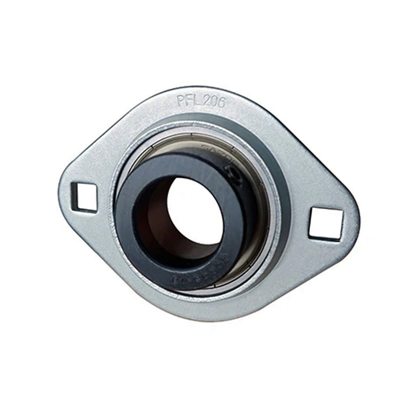 SAPFL208-24 Oval 2 Bolt Pressed Steel Bearing Housing with 1-1/2 inch Collar Insert