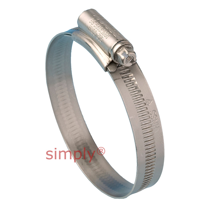 1SS316 316 Stainless Steel HNSS Original Jubilee Clip Adjustment Range 25mm - 35mm Band Width 13mm