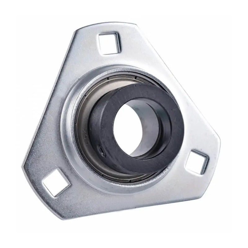 SAPFT202-9 Pressed Steel 3 Bolt Triangle Flange Housing with 9/16 inch Collar Insert
