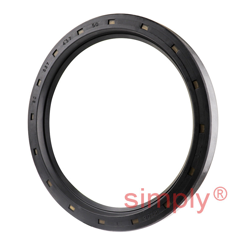 4.37x5.37x0.5 inch Nitrile Rubber Single Lip Rotary Shaft Oil Seal with Garter Spring R21 / SC