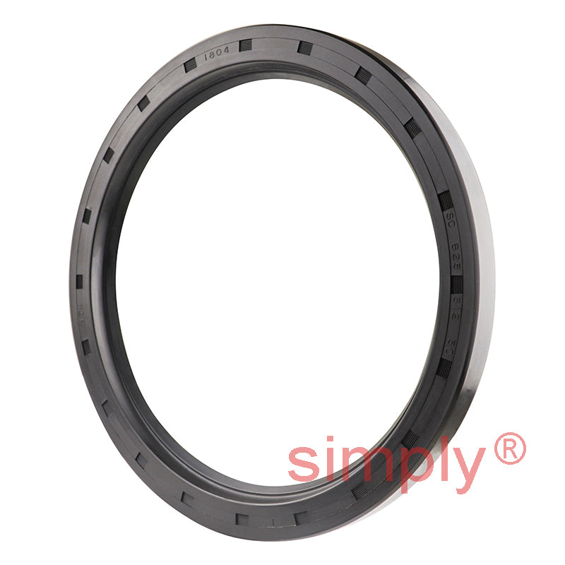 5.12x6.25x0.5 inch Nitrile Rubber Single Lip Rotary Shaft Oil Seal with Garter Spring R21 / SC
