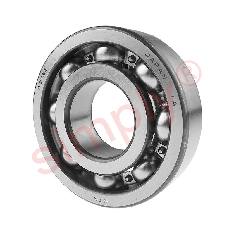 Major Branded 63/32 Open Deep Groove Ball Bearing 32x75x20mm
